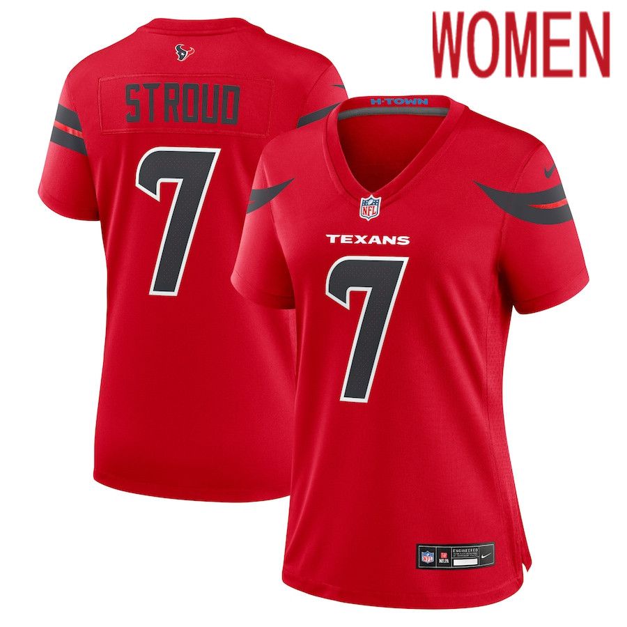 Women Houston Texans #7 C.J. Stroud Nike Red Alternate Game NFL Jersey->youth nfl jersey->Youth Jersey